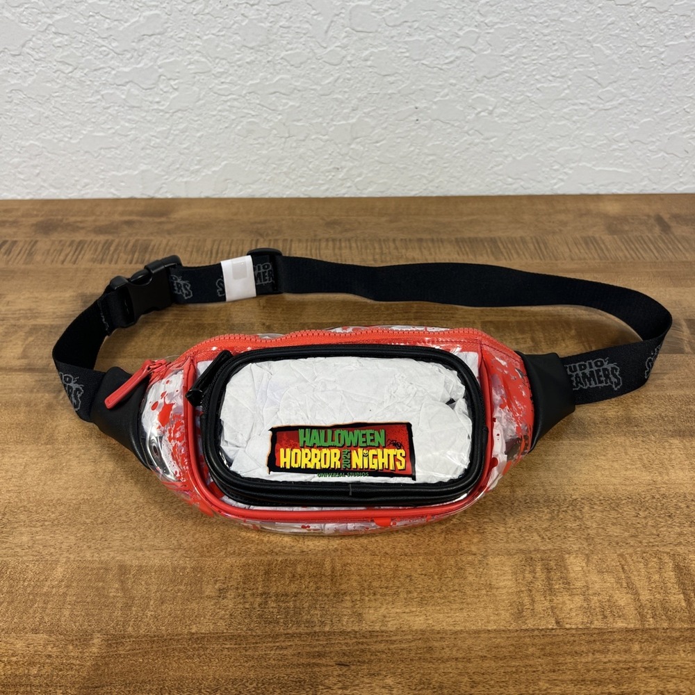 2024 Universal Studios Halloween Horror‎ Nights Clear Splatter Fanny Pack